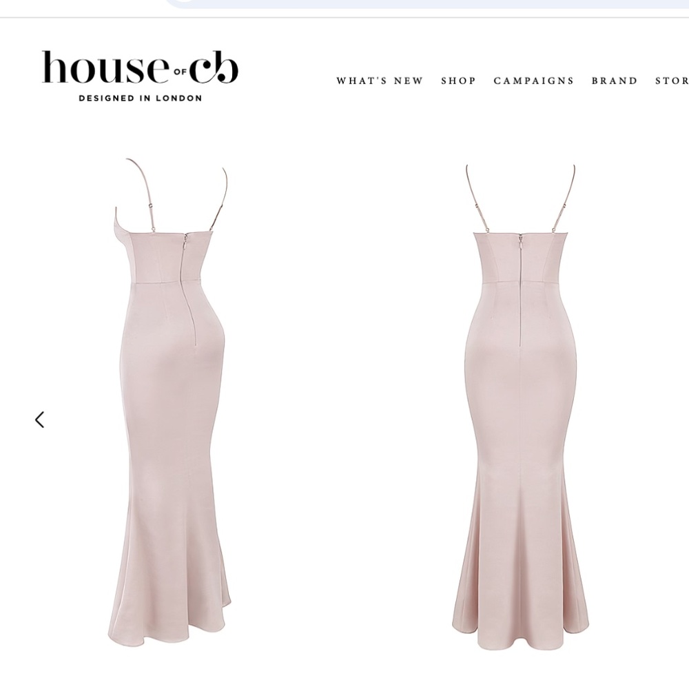 Olivette Crystal Satin Corset Maxi Dress-Size Large - Picture 6 of 15